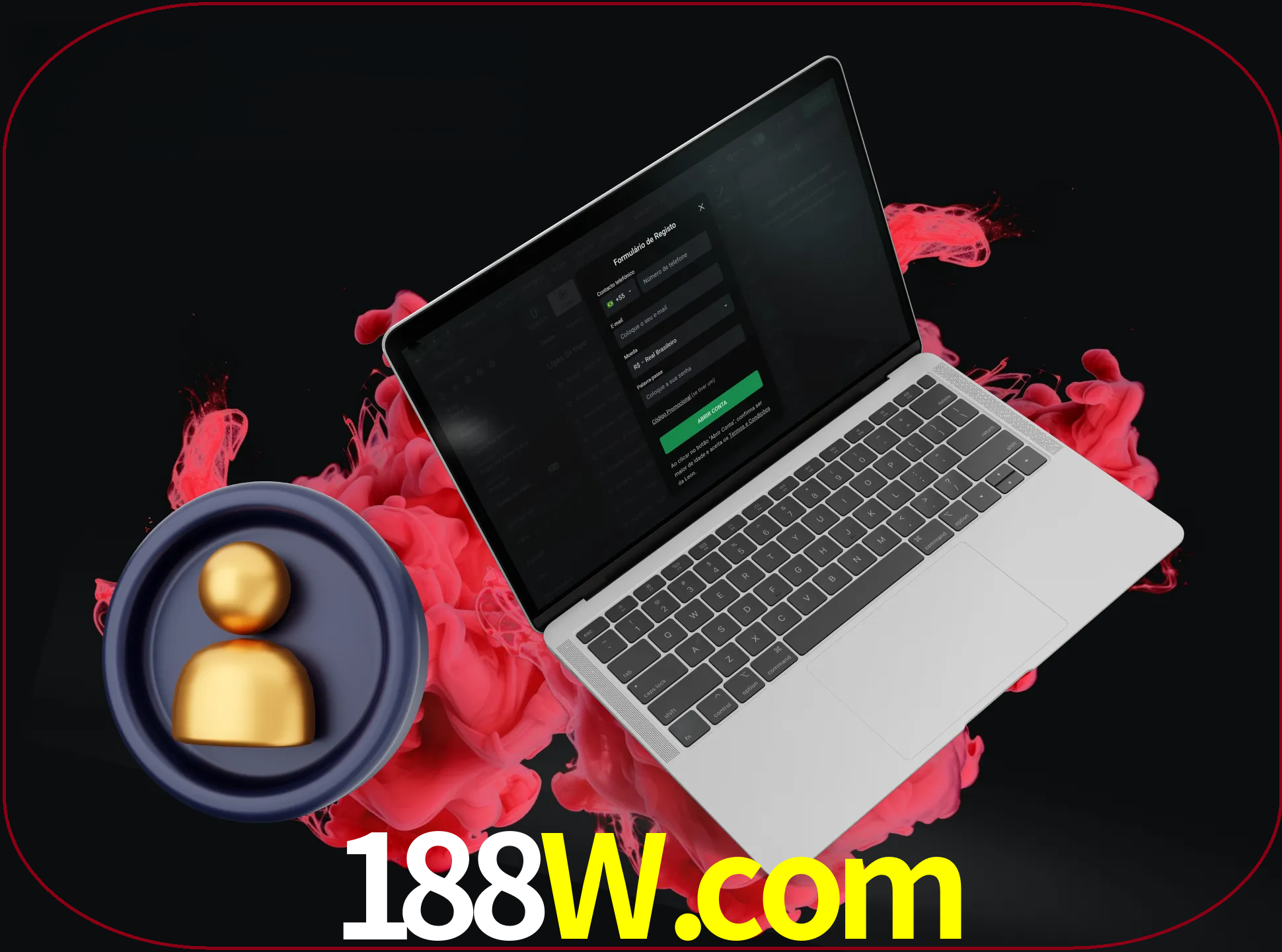 No cabeçalho do site 188w, clique no botão que o levará a um formulário especial onde terá de introduzir as suas informações actuais.